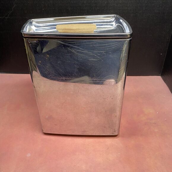 Lincoln BeautyWare MCM Retro 3 Canister Set with 3 Lids Vintage Stainless Steel - Picture 11 of 16